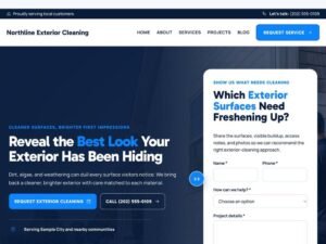 Northline Exterior Cleaning homepage design preview